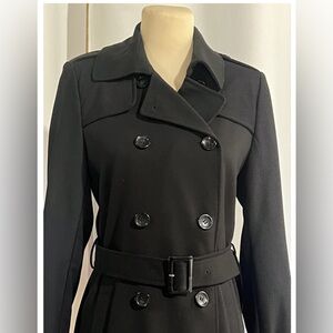 Black Rivet Trench Coat